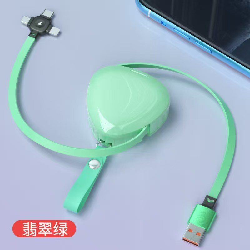 翡翠绿多头数据线